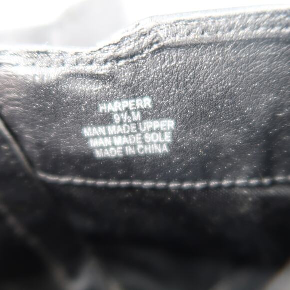 Booties Shoes Womens 9.5 Ankle Boots Casual Classic Black Western Zip Buckle - Picture 13 of 13